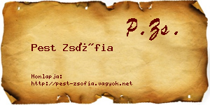 Pest Zsófia névjegykártya